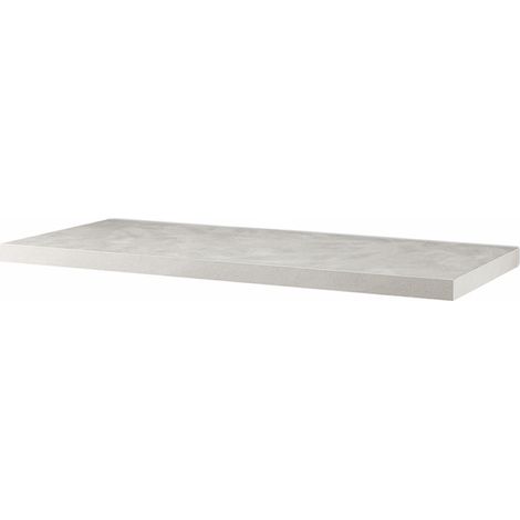 Mensolone sospeso 100 cm per lavabo bagno NINFA in legno Grigio spatolato (1/2)