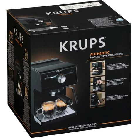Krups Authentic XP3818 Kaffeemaschine schwarz 15 Bar