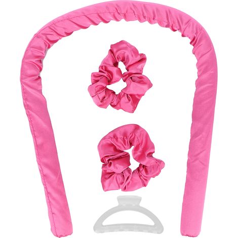 Rouleaux de Cheveux Mousse sans Chaleur pour Boucles Naturelles, Bandeau de Nuit pour Cheveux Rose Rouge (1/5)