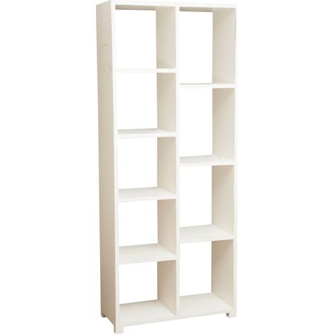 Bücherregal aus massivem Lindenholz mit weißem Antikfinish L82xPR36xH201 cm. Made in Italy