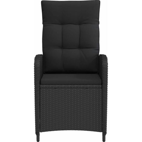 Maison Exclusive - Verstellbarer Gartenstuhl Schwarz Poly-Rattan