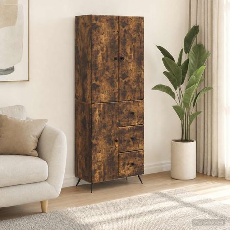 vidaXL Schrankset 2 pcs Geräucherte Eiche Holzwerkstoff (1/5)