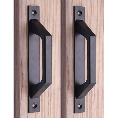 Poignée de porte,Poignées de Porte Coulissantes en Alliage d'aluminium,Poignée de Porte de Grange Coulissante,pour Porte de Jardin (1/4)