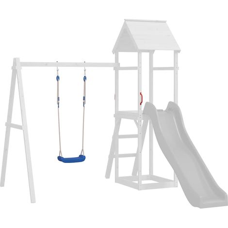 vidaXL Sièges de balançoire avec cordes 2 pcs bleu 37x15 cm PE (1/5)