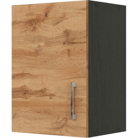 Armoire murale Sorrella 40cm 1 porte - chêne/graphite
