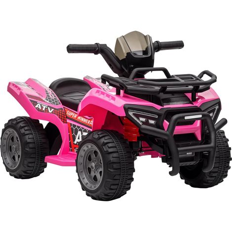 Quad électrique pour enfants de 18 à 36 mois, 6 V, vitesse maximale 2 km/h, rose. Quad électrique pour enfant, parfait pour les aventures en extérieur avec une conduite stable, adapté aux enfants de..