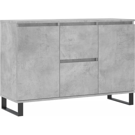 Credenza cassettiera mobile contenitore organizer cucina soggiorno salotto 104 x 35 x 70 cm legno ingegnerizzato grigio 020031845
