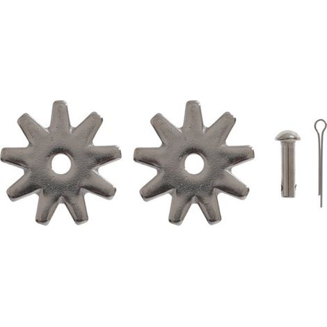 Paire de roues complètes avec rivets pour éperons