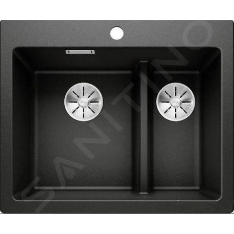 Blanco Pleon 6 Split - Évier en silgranit, 615x510 mm, noir 525955 (1/5)