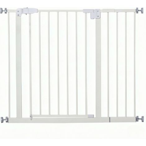 Cancelletto di sicurezza estensibile in metallo bianco per animali 74-80/91,5-97,5 x 76,2 cm (1/5)
