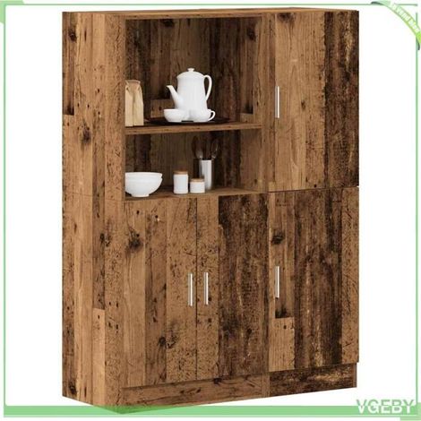 Ensemble d'armoires de cuisine - 7291712441318 - Vieux bois - Bois d'ingénierie - Grand espace de rangement (1/5)