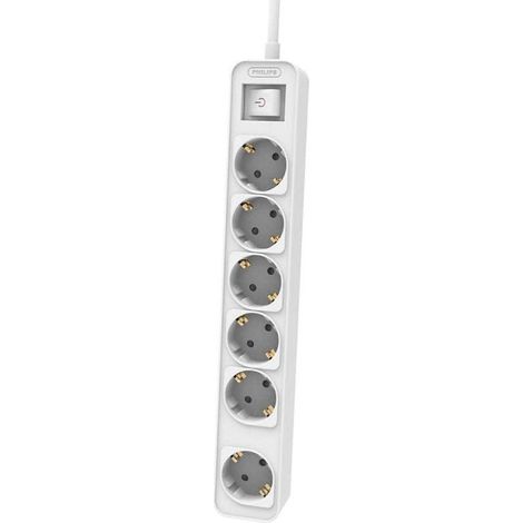 Philips CHP2164W 6-fach Steckerleiste Weiß