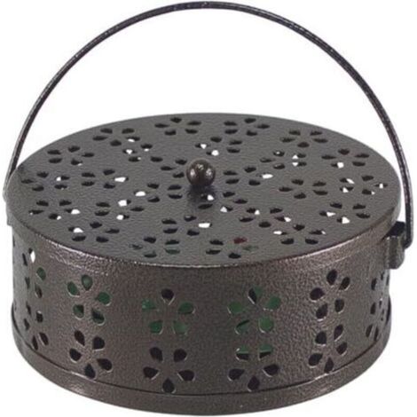 Soporte de acero inoxidable para espirales repelentes de mosquitos, para uso interior o exterior, contenedor seguro para espirales repelentes de mosquitos de 13,5 cm de diámetro.