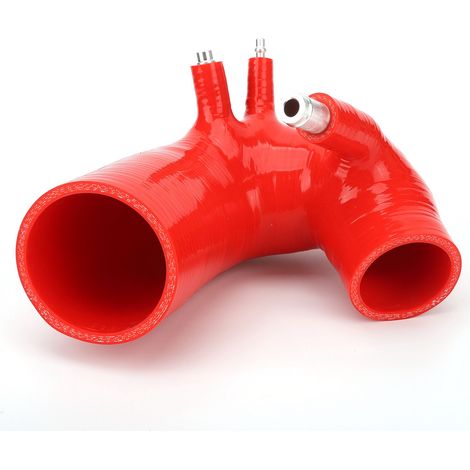 Tbest Kit de Tuyau D'admission en Silicone, Haute Performance, Remplacement D'air Durable pour Moteur 500 1,4 L, Mise à Niveau, efficacité Améliorée du Flux D'air (rouge)