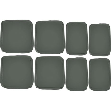 Outsunny  Replacement Cushion Cover Garden Rattan Patio Furniture Seat Cover Polyester Outdoor Deep Grey- No Cushion Included