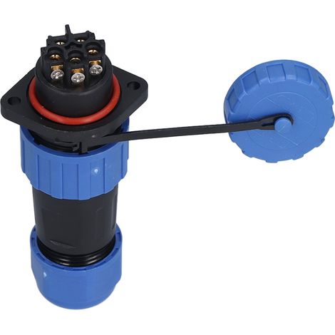 IP68 wasserdichter 250V 12mm LP20 5-poliger Luftfahrt-Elektrostecker, weibliche Buchse mit Schraubflansch, wasserdichter Kabelanschluss, wasserdichter Industrie-Panel-Stecker. (1/5)