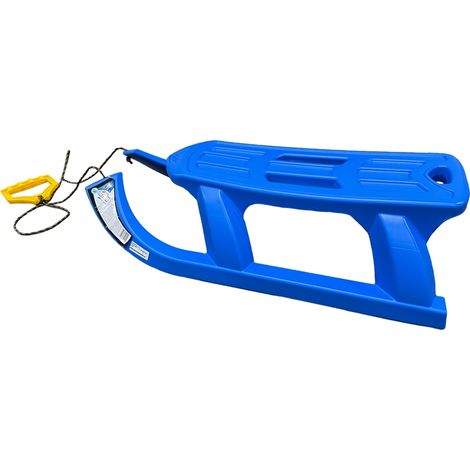 Kinderschlitten Kunststoffschlitten Stahlkufe Rodelschlitten Schlitten Bob blau (1/4)