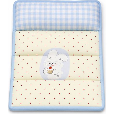 Matelas pliable et imperméable bleu motif lapin S 40 x 20 cm (1/5)