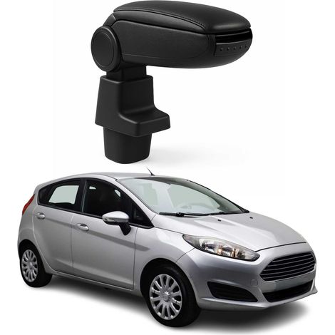 OMAC Accoudoir pour Ford Fiesta 6 2008-2017 - Snap-On - ABS + Simili Cuir - Aucune Perçage ou Installation - Installation Facile Noir (1/5)