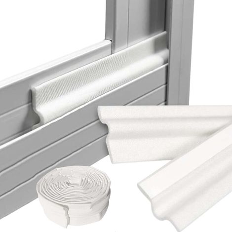 Bande d'étanchéité autocollante blanche de 4 m pour portes et fenêtres en PVC ou aluminium (1/4)