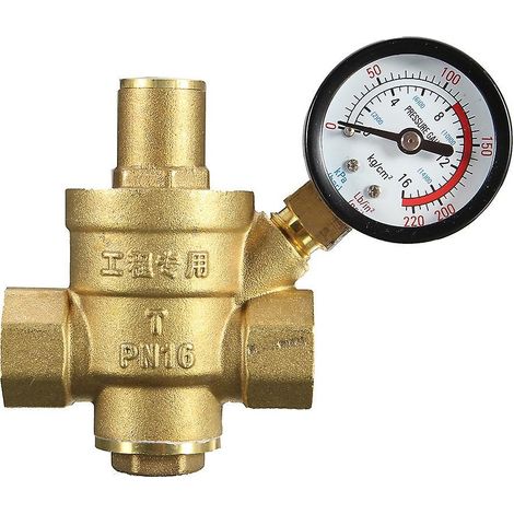 DN15 1/2" Messing-Wasserdruckminderungsventil, einstellbarer Regler, Sicherheitsventil mit G-Gewinde