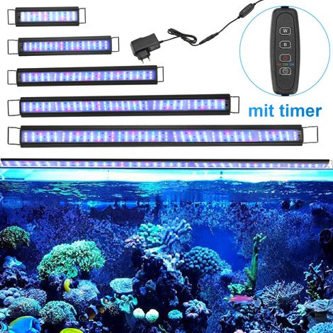 Wolketon Lampe LED aquarium couleur avec support et minuterie, éclairage décoratif, 10W (1/5)