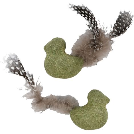 Jouet oiseau Katti en cataire avec plumes pour chat (1/3)