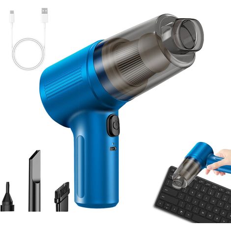 1 Aspirateur à main sans fil, haute aspiration 6000Pa, compact, batterie 1200mAh, pour voiture et maison (1/5)