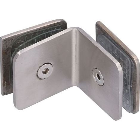 Pince à verre à 90° en acier inoxydable 304 pour porte de douche, clip d'angle droit pour accessoires de salle de bain (1/5)