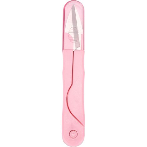 Coupe-fil mini ciseaux couture portables acier inoxydable avec couvercle bricolage, rose (1/5)