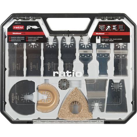 Juego 15 piezas accesorios multiherramientas Ratio - talla (1/2)