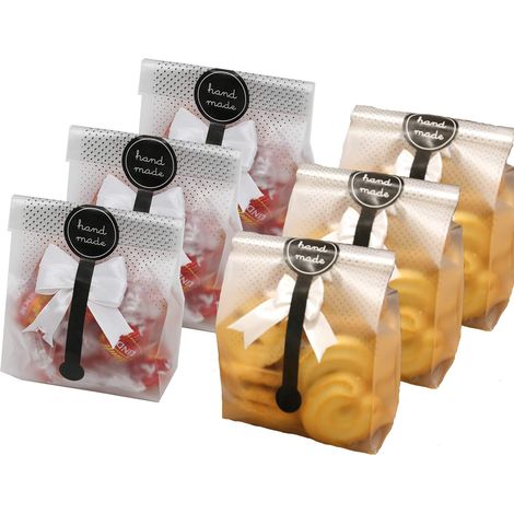 Sachet plastique transparent, utilisé pour emballer les biscuits, les cookies, le chocolat (1/5)