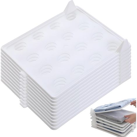 10pcs Organisateur Vêtement Pour T-Shirts & Chemises,Rangement Tiroir,Organisateur Empilable Pour Le Rangement,Organisateur Armoire,Parfait Pour Un Rangement Vêtement Dressing Ordonné (1/5)