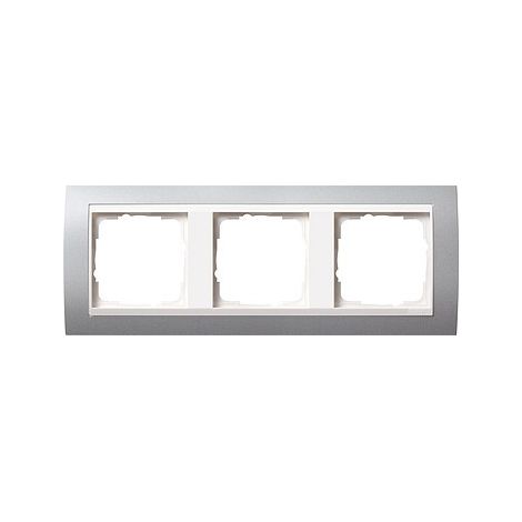 GIRA 0213326 CADRE DE FINITION 3 POSTES POUR BLANC EVENT ALUMINIUM COULEUR