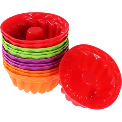 Lot de 12 mini moules en siliCône réutilisables (couleurs aléatoires)-Fei Yu (1/5)