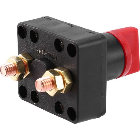 Interrupteur de batterie, coupe-circuit rotatif, isolateur pour voiture, bateau, fourgonnette, camion, camping-car, quad, caravane (Type J, 1 pièce) (1/5)
