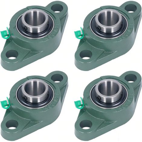 UCFL205 Flange Bearing 25mm (1") Cast Iron Flange Bearing Self-Aligning Bracket for Mechanical Transmission and Industrial Equipment (4 Pack) (1/5)
