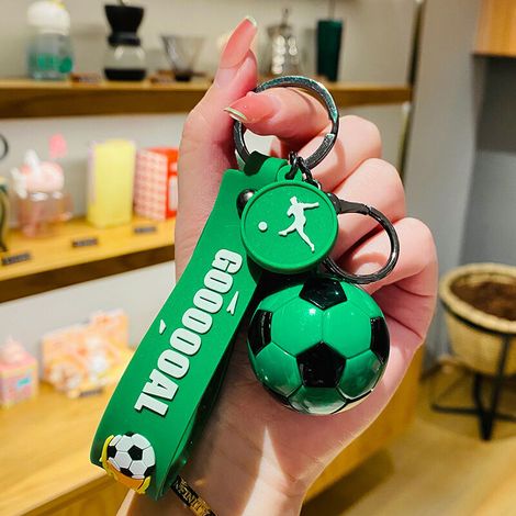 (Vert）Porte Clef Football, Porte-cles de Mini Football de Football Cadeau d'Équipe de Football Ballo (1/3)