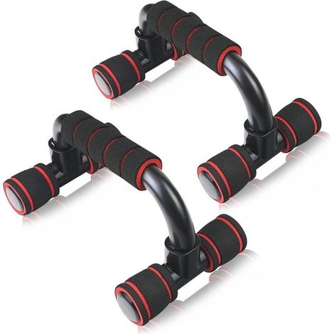 Supporto per flessioni per allenamento di forza - cavalletto fitness antiscivolo con maniglie imbottite, adatto per casa e palestra. (1/5)