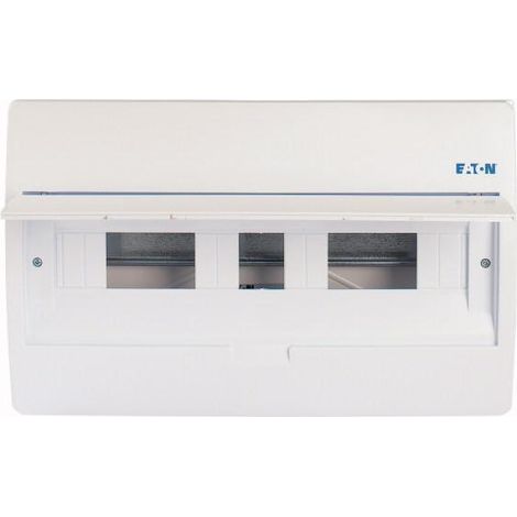 Coffret encastré IP40 1 rangée 18 modules porte blanche EATON BC-U-1/18-TW-ECO (1/3)