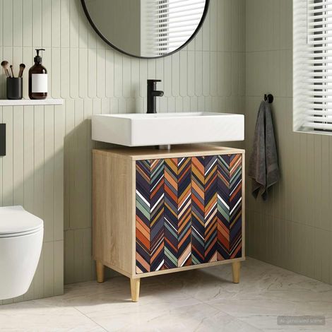 vidaXL Mueble de Cuarto de Baño OMMEN Sonoma 60 x 40 x 60 cm (1/5)