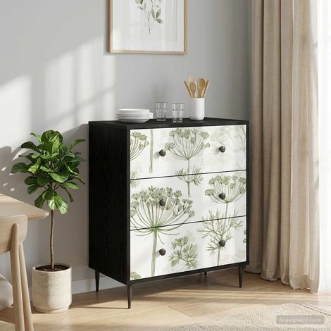 vidaXL Cassettiera GOTHA Stampa di albero verde 66 x 36,5 x 76 cm (1/5)