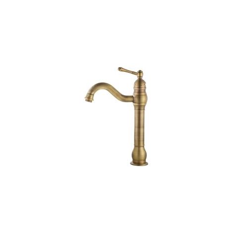 Robinet de salle de bain mitigeur à levier unique – Bec pivotant 360° – Laiton brossé – Anti-calcaire – Installation facile (1/5)