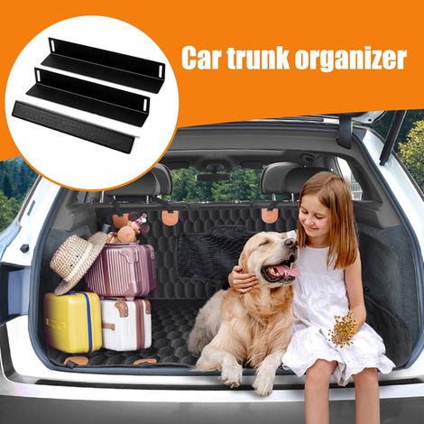 Organizzatore per bagagliaio, organizzatore per bagagliaio auto, organizzatore per carico auto, divisori multiuso da 3 pezzi per tappeti in lana, berline, veicoli e furgoni (1/4)