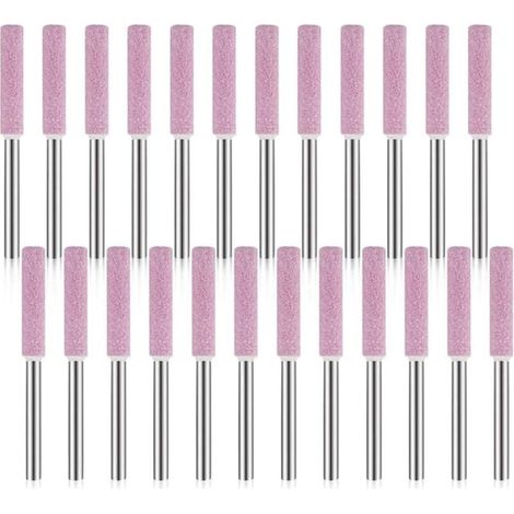 Confezione da 24 pietre per affilare motoseghe, 3x4,8 mm, strumento di lucidatura e rettifica per affilatrice per motoseghe (1/4)
