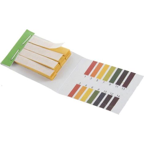 Kit de test complet de pH (80 bandelettes) pour l'eau et le sol (papier indicateur de pH 1-14). (1/3)
