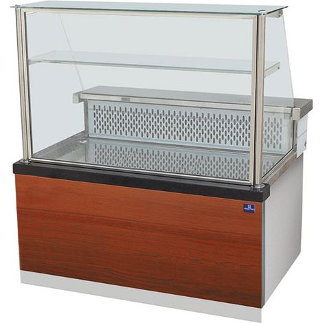Comptoir réfrigéré statique avec étagère et vitre vertical, +0°/+4°C, l 1800 mm 1800x880x1310 mm - VIRTUS (1/2)