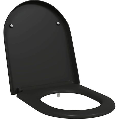 Siège de Toilette à Libération Rapide Noir 46.2 x 36 x 4.3 cm CFW21024 (1/5)