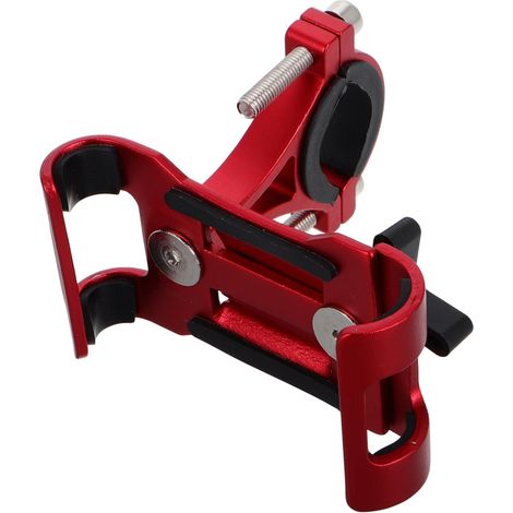 Support de Téléphone pour Potence de Vélo Électrique en Alliage D'aluminium Rouge, Maintien Sécurisé et Réglable pour Smartphone sur Motos et Vélos (1/5)