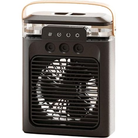 Ventilador de niebla USB silencioso KZQ de 3 velocidades, humidificador portátil recargable para dormitorio u oficina. (1/5)